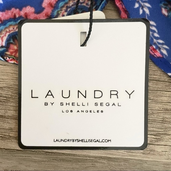 Laundry by Shelli Segal Draped Floral Colorful Blouse NWT - Picture 6 of 9